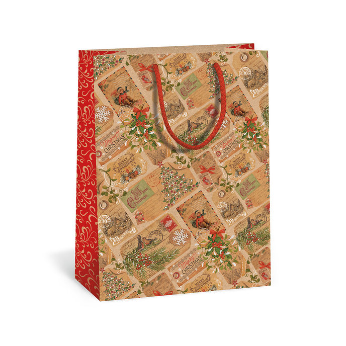 0854-0057 Darčeková taška vianočná NATUR