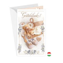 16-665 Baby birth greeting card HU