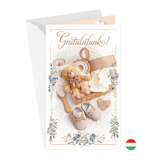 16-665 Baby birth greeting card HU