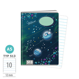 1594-0428 Zošit A5, 10 listov, TYP 513 Cosmic adventure