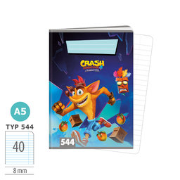 1595-0325 Zošit A5, 40 listov, TYP 544 lic. Crash Bandicoot