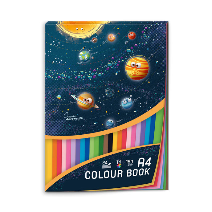 1703-0428 Blok farebných papierov A4 Cosmic adventure