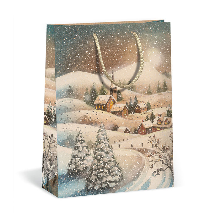 0884-0056 Darčeková taška vianočná NATUR