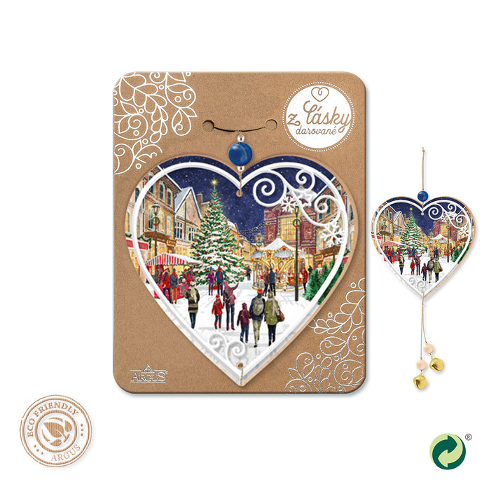 2357-1012 Vianočná drevená dekorácia