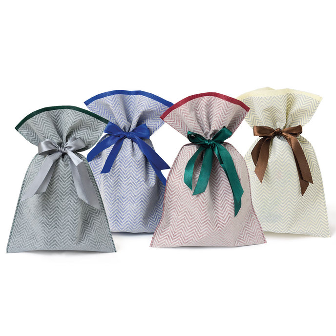2023-5002 Gift bag with textile ribbon 23x35cm