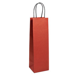 7738-0001 Gift bag for vine NATUR red