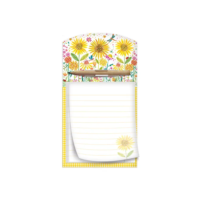 1132-0364-1 Notepad with pencil Flowers stitch
