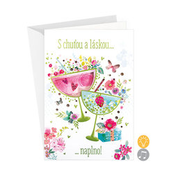 75-8026 Blahoprajná karta gratulačná hudobná SK