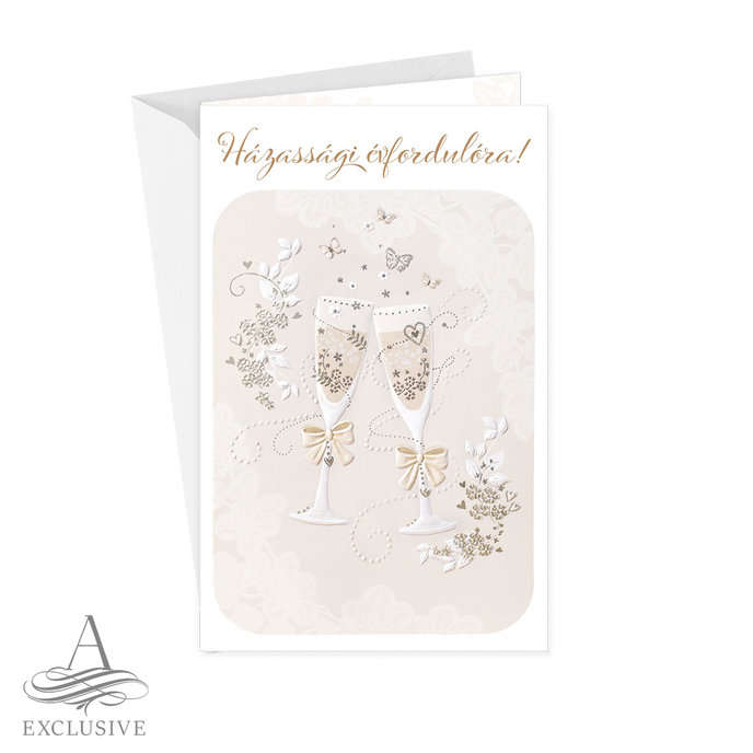 13-6151 Blahoprajná karta svadobná - výročie HU/V