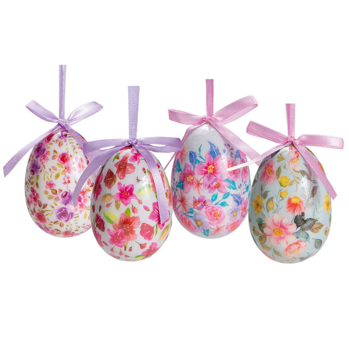 2346-0007 Easter decoration - Easter eggs, h. 75 mm, pkg. 4 pcs