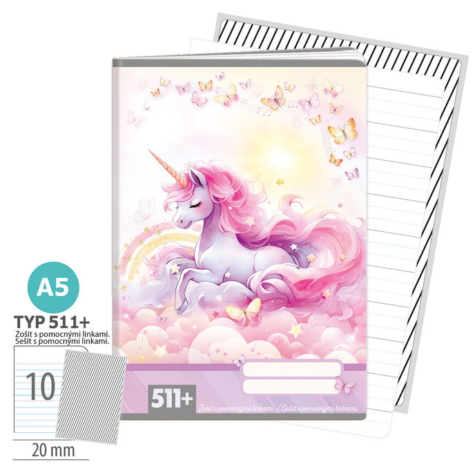 1586-0427-1 Zošit A5, 10 listov, TYP 511+ Sweet Dreams