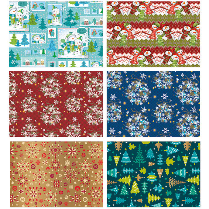 0956-0001 Baliaci papier vianočný 2x0,7m, box 60rol.