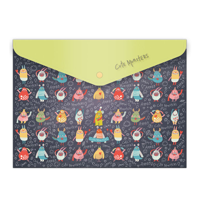 1650-0290 Plastic envelope A4 Cute Monsters