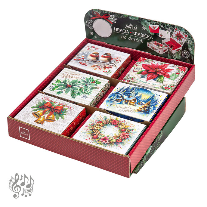 2552-8001 SK gift box with music, mix 6 pcs