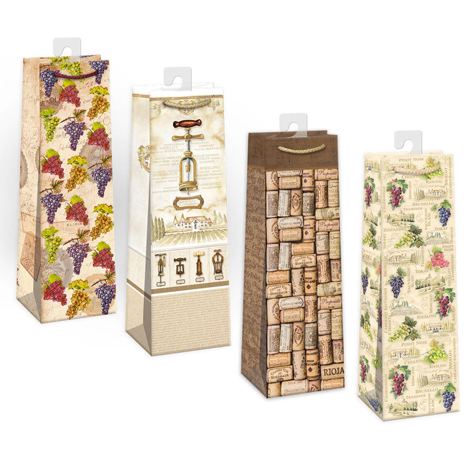 0735-0015 H Darčeková taška na víno mix