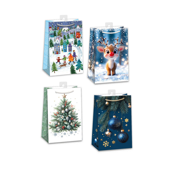 0813-0002 H Darčeková taška vianočná, mix