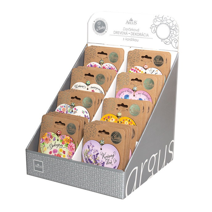 2351-8001 SK Darčeková drevená dekorácia, mix