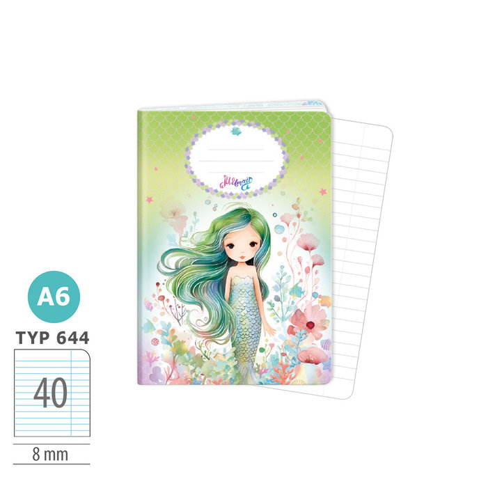 1598-0412 Zošit A6, 40 listov, TYP 644 Mermaid