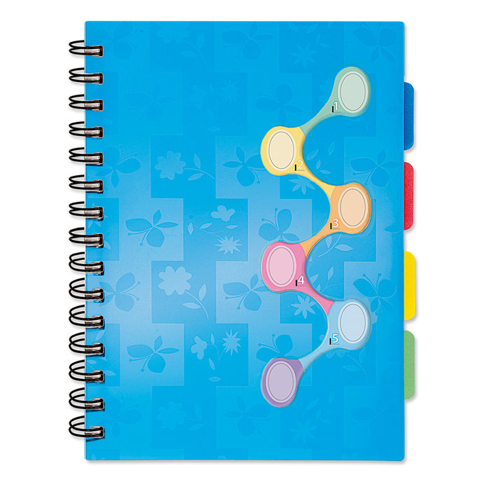 1551-0008 Spiral notepad A5 with dividers