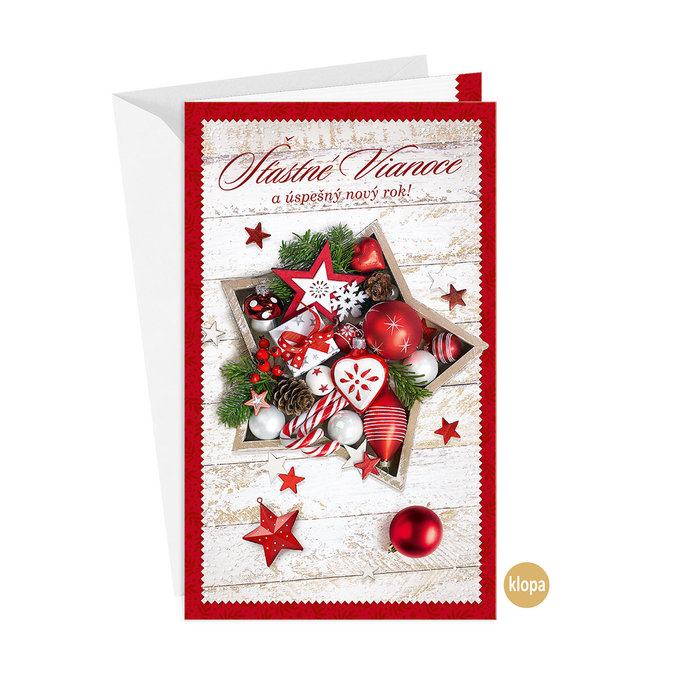 11-6522 Christmas greeting card card with leap SK