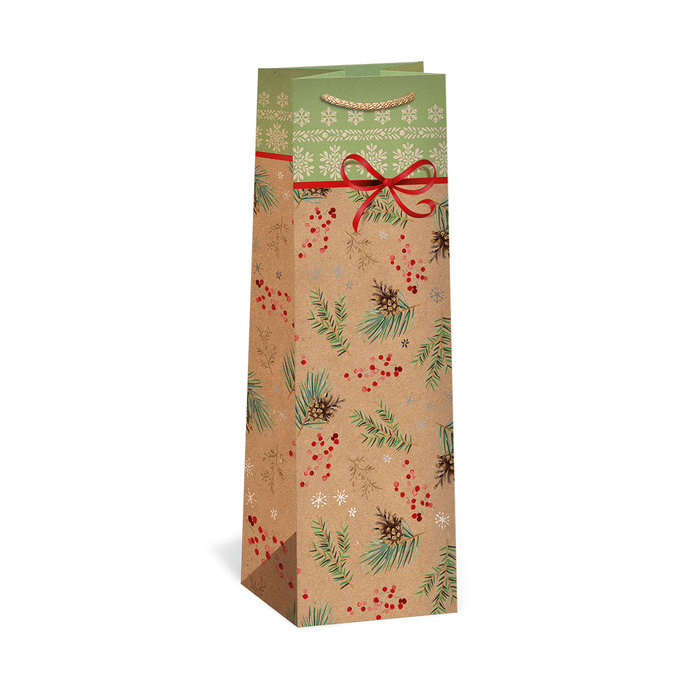 0834-0097 Gift bag for vine NATUR