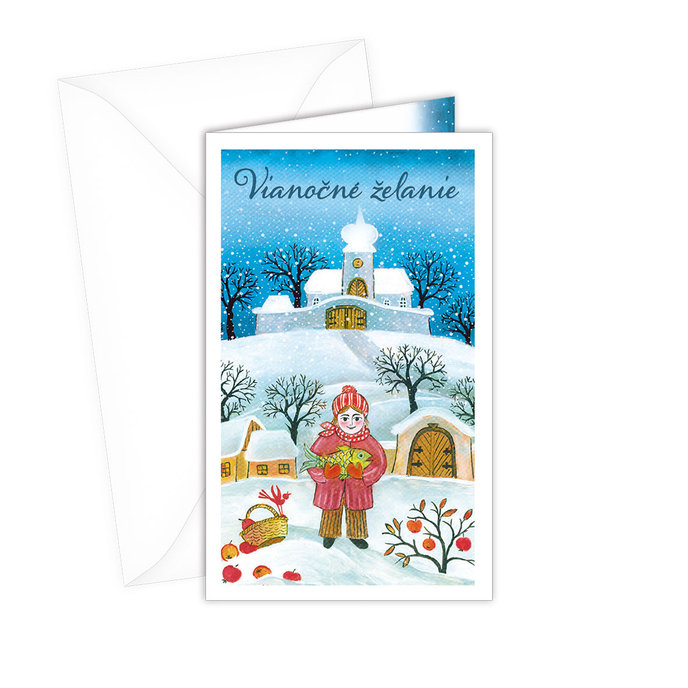 11-6340 Christmas greeting card SK with leap