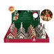 2372-8001 Christmas decoration with LED light - church, mix 12 pcs