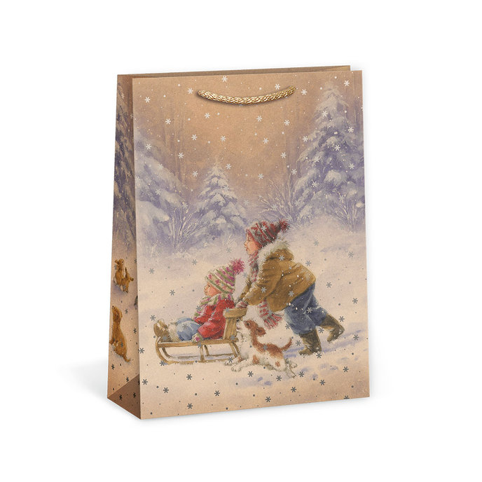 0854-0067 Darčeková taška vianočná NATUR