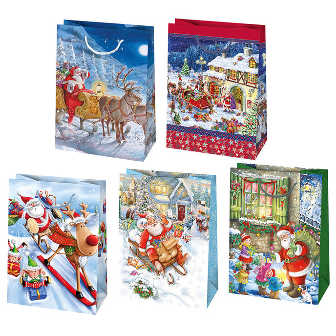 0893-9103 Darčeková taška vianočná, mix