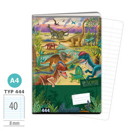 1582-0388 Zošit A4, 40 listov, TYP 444 Jurassic ADVENTURE