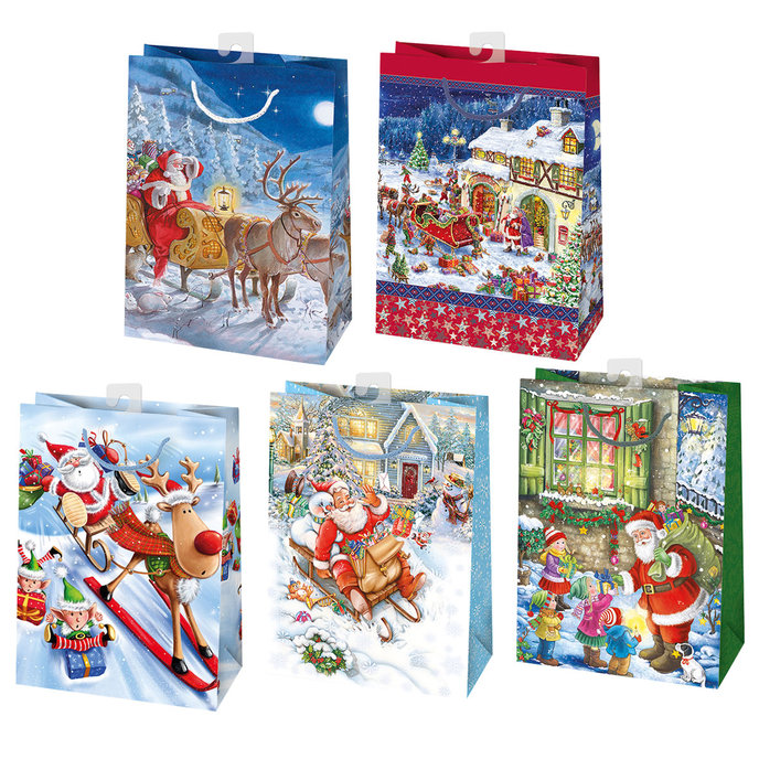 0893-9103 H Darčeková taška vianočná, mix