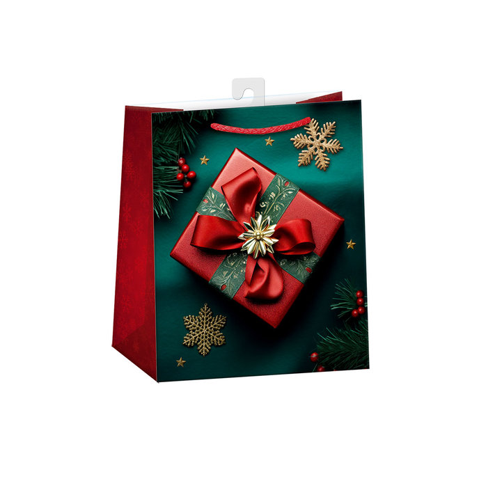 0843-0469 H Darčeková taška vianočná LESKLÁ