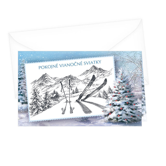 11-6344 Christmas greeting card SK with leap