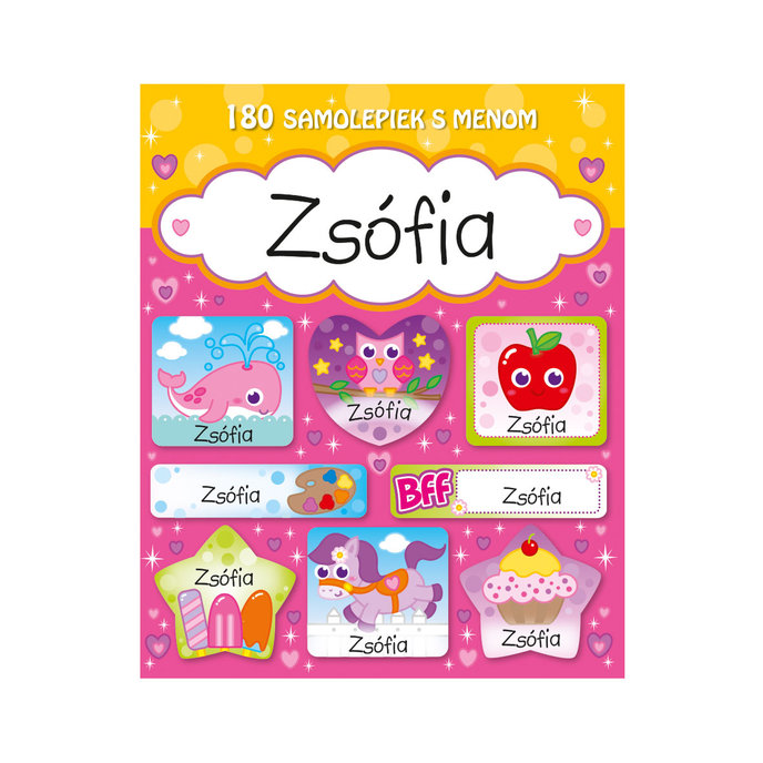 1114-0129 Tear-off block with stickers - 15 sheets, Zsófia