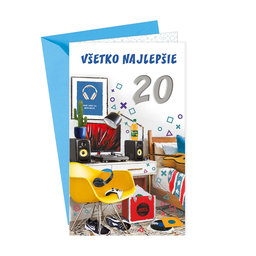 15-6591 Blahoprajná karta gratulačná klopa na peniaze SK/20