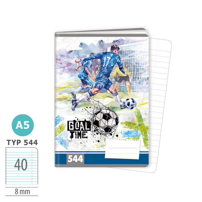 1592-0413 Zošit A5, 40 listov, TYP 544 GOAL TIME