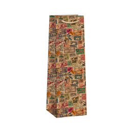 0734-0148 Gift bag for wine NATUR