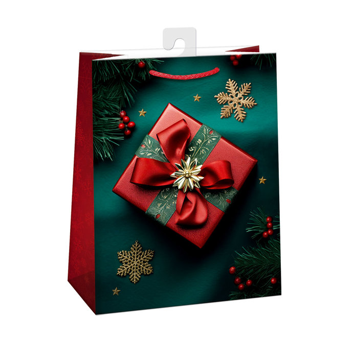 0883-0469 H Darčeková taška vianočná LESKLÁ