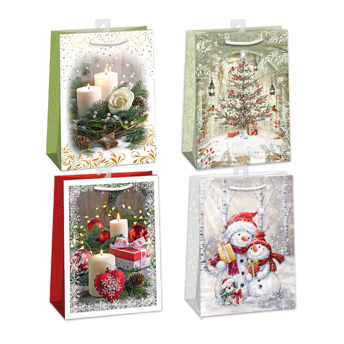 0893-0002 H Darčeková taška vianočná, mix