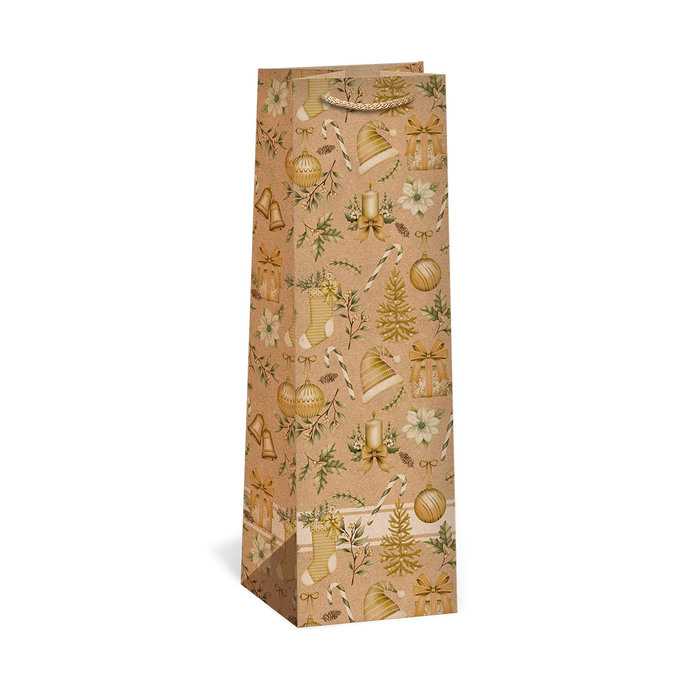0834-0093 Gift bag for vine NATUR