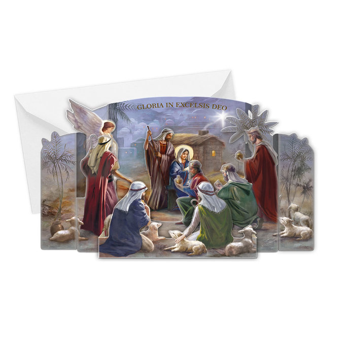 71-8014 Christmas greeting card pop up SK