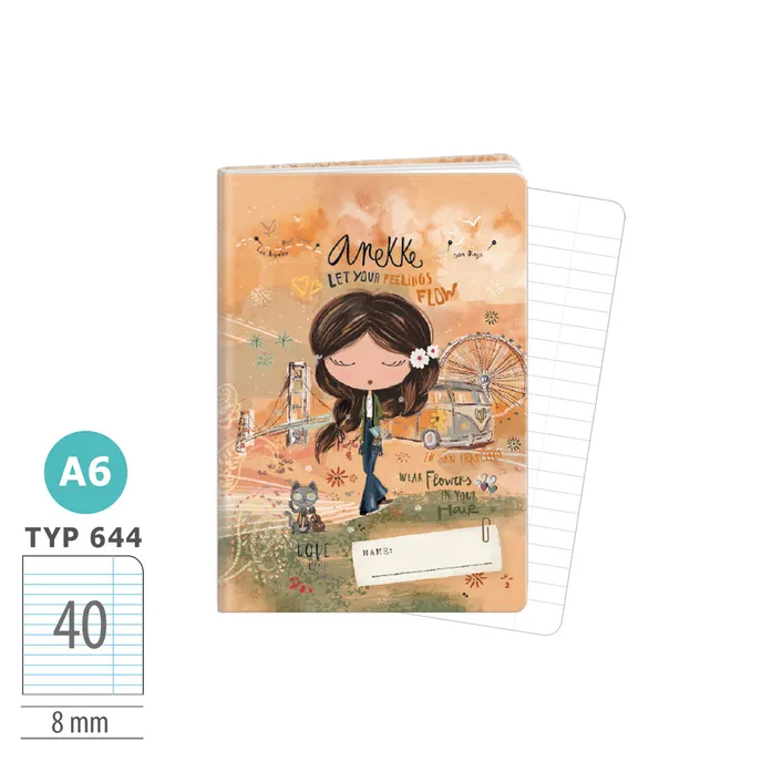 1599-0411 Exercise book A6, TYPE 644 lic. Anekke