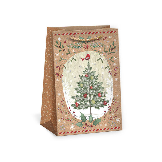 0824-0077 Darčeková taška vianočná NATUR