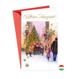 11-6466 Christmas greeting card with leap HU