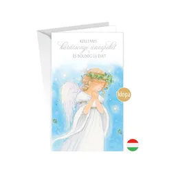 11-6400 Blahoprajná karta vianočná klopa na peniaze HU
