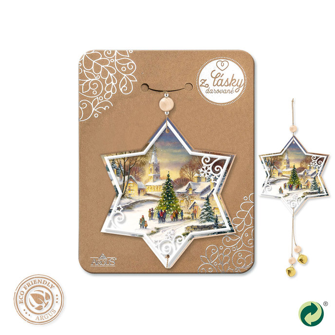 2357-1004 Christmas wooden decoration