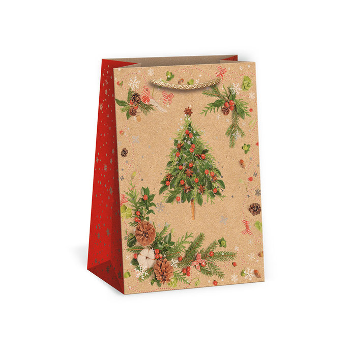 0824-0073 Darčeková taška vianočná NATUR