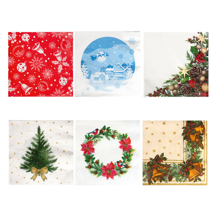 1903-8105 Paper napkins MIX, Christmas