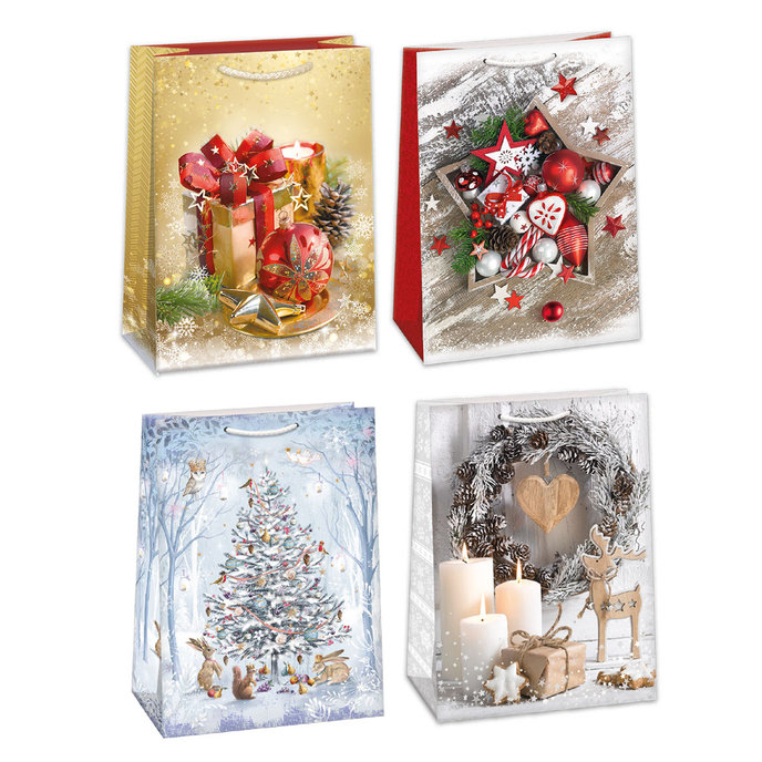 0893-0003 Darčeková taška vianočná, mix