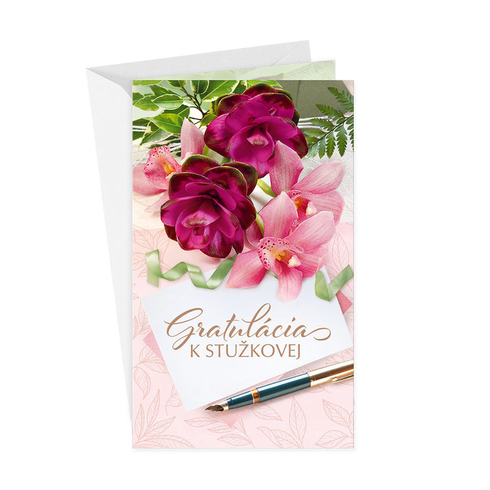 18-6008 Blahoprajná karta k ukončeniu štúdia klopa na peniaze SK/Stužková